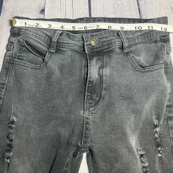 EUC FREDD MARSHALL Boy's Skinny Ripped Distressed Stretch Slim Fit Denim Jeans - Picture 3 of 15